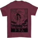 Sumo Wrestler Drummer Drumming Drum Mens T-Shirt Cotton Gildan Maroon