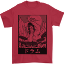 Sumo Wrestler Drummer Drumming Drum Mens T-Shirt Cotton Gildan Red