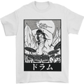 Sumo Wrestler Drummer Drumming Drum Mens T-Shirt Cotton Gildan White