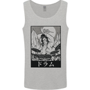 Sumo Wrestler Drummer Drumming Drum Mens Vest Tank Top Sports Grey
