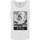 Sumo Wrestler Drummer Drumming Drum Mens Vest Tank Top White
