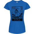Sumo Wrestler Drummer Drumming Drum Womens Petite Cut T-Shirt Royal Blue
