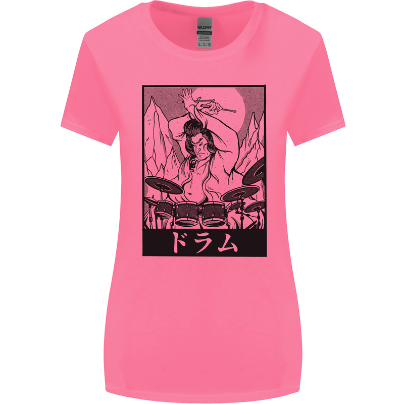 Sumo Wrestler Drummer Drumming Drum Womens Wider Cut T-Shirt Azalea