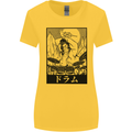 Sumo Wrestler Drummer Drumming Drum Womens Wider Cut T-Shirt Yellow