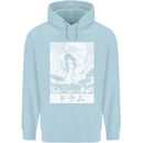 Sumo Wrestler Drummer Drumming Drums Childrens Kids Hoodie Light Blue