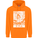 Sumo Wrestler Drummer Drumming Drums Childrens Kids Hoodie Orange