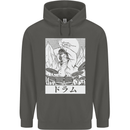 Sumo Wrestler Drummer Drumming Drums Childrens Kids Hoodie Storm Grey