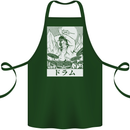 Sumo Wrestler Drummer Drumming Drums Cotton Apron 100% Organic Forest Green