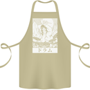 Sumo Wrestler Drummer Drumming Drums Cotton Apron 100% Organic Khaki