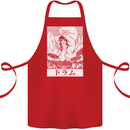 Sumo Wrestler Drummer Drumming Drums Cotton Apron 100% Organic Red