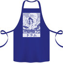 Sumo Wrestler Drummer Drumming Drums Cotton Apron 100% Organic Royal Blue