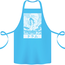 Sumo Wrestler Drummer Drumming Drums Cotton Apron 100% Organic Turquoise