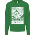 Sumo Wrestler Drummer Drumming Drums Kids Sweatshirt Jumper Irish Green