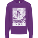 Sumo Wrestler Drummer Drumming Drums Kids Sweatshirt Jumper Purple
