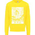 Sumo Wrestler Drummer Drumming Drums Kids Sweatshirt Jumper Yellow