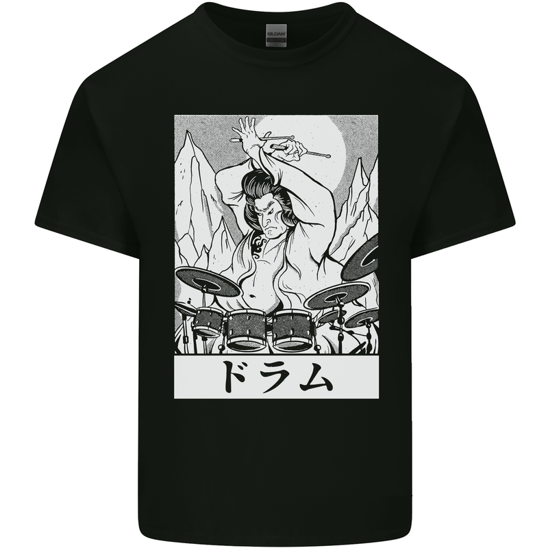 Sumo Wrestler Drummer Drumming Drums Kids T-Shirt Childrens Black