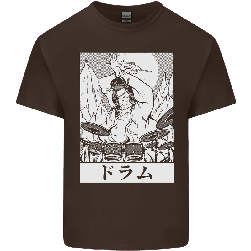 Sumo Wrestler Drummer Drumming Drums Kids T-Shirt Childrens Chocolate