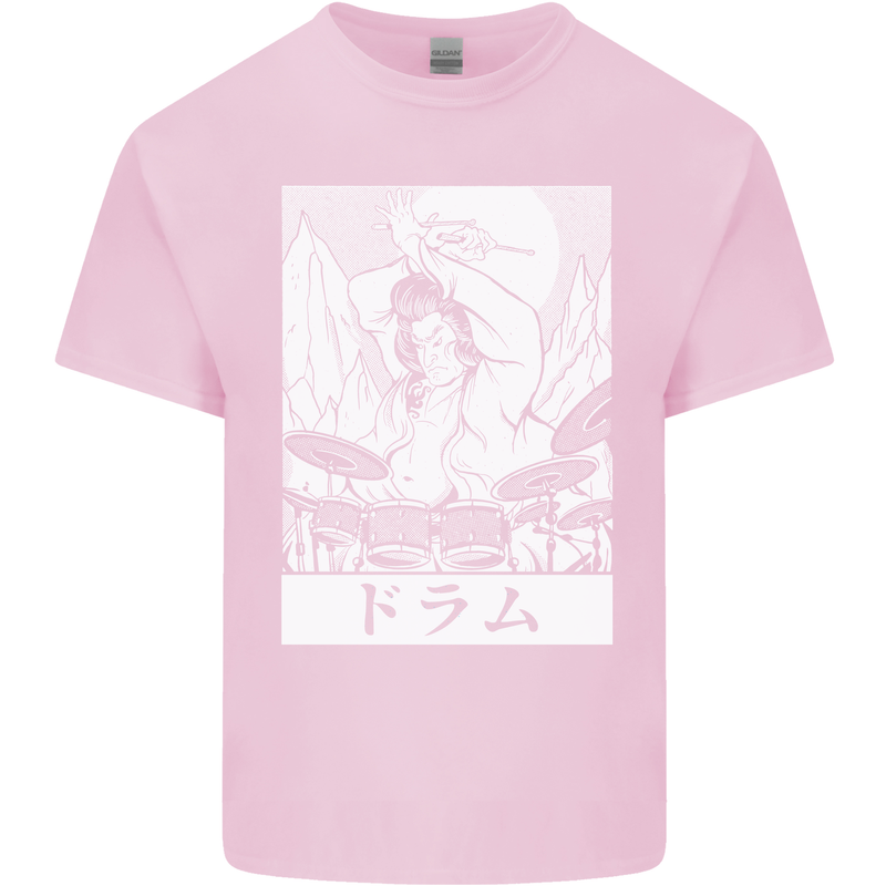 Sumo Wrestler Drummer Drumming Drums Kids T-Shirt Childrens Light Pink