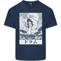 Sumo Wrestler Drummer Drumming Drums Kids T-Shirt Childrens Navy Blue