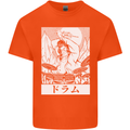 Sumo Wrestler Drummer Drumming Drums Kids T-Shirt Childrens Orange