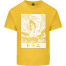 Sumo Wrestler Drummer Drumming Drums Kids T-Shirt Childrens Yellow