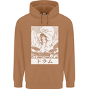 Sumo Wrestler Drummer Drumming Drums Mens 80% Cotton Hoodie Caramel Latte