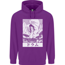 Sumo Wrestler Drummer Drumming Drums Mens 80% Cotton Hoodie Purple