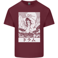 Sumo Wrestler Drummer Drumming Drums Mens Cotton T-Shirt Tee Top Maroon