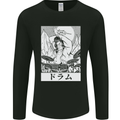 Sumo Wrestler Drummer Drumming Drums Mens Long Sleeve T-Shirt Black