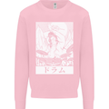 Sumo Wrestler Drummer Drumming Drums Mens Sweatshirt Jumper Light Pink