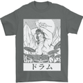 Sumo Wrestler Drummer Drumming Drums Mens T-Shirt Cotton Gildan Charcoal