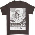 Sumo Wrestler Drummer Drumming Drums Mens T-Shirt Cotton Gildan Dark Chocolate