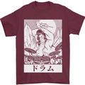 Sumo Wrestler Drummer Drumming Drums Mens T-Shirt Cotton Gildan Maroon