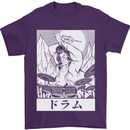 Sumo Wrestler Drummer Drumming Drums Mens T-Shirt Cotton Gildan Purple