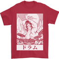 Sumo Wrestler Drummer Drumming Drums Mens T-Shirt Cotton Gildan Red