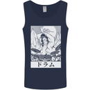 Sumo Wrestler Drummer Drumming Drums Mens Vest Tank Top Navy Blue