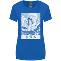 Sumo Wrestler Drummer Drumming Drums Womens Wider Cut T-Shirt Royal Blue