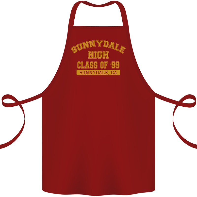 Sunnydale High TV & Movies Cotton Apron 100% Organic Maroon