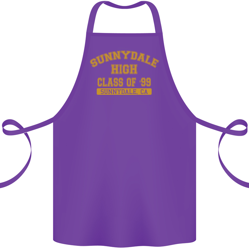 Sunnydale High TV & Movies Cotton Apron 100% Organic Purple