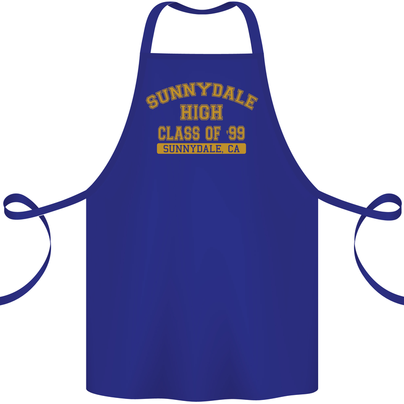Sunnydale High TV & Movies Cotton Apron 100% Organic Royal Blue