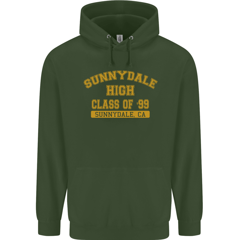 Sunnydale High TV & Movies Mens 80% Cotton Hoodie Forest Green