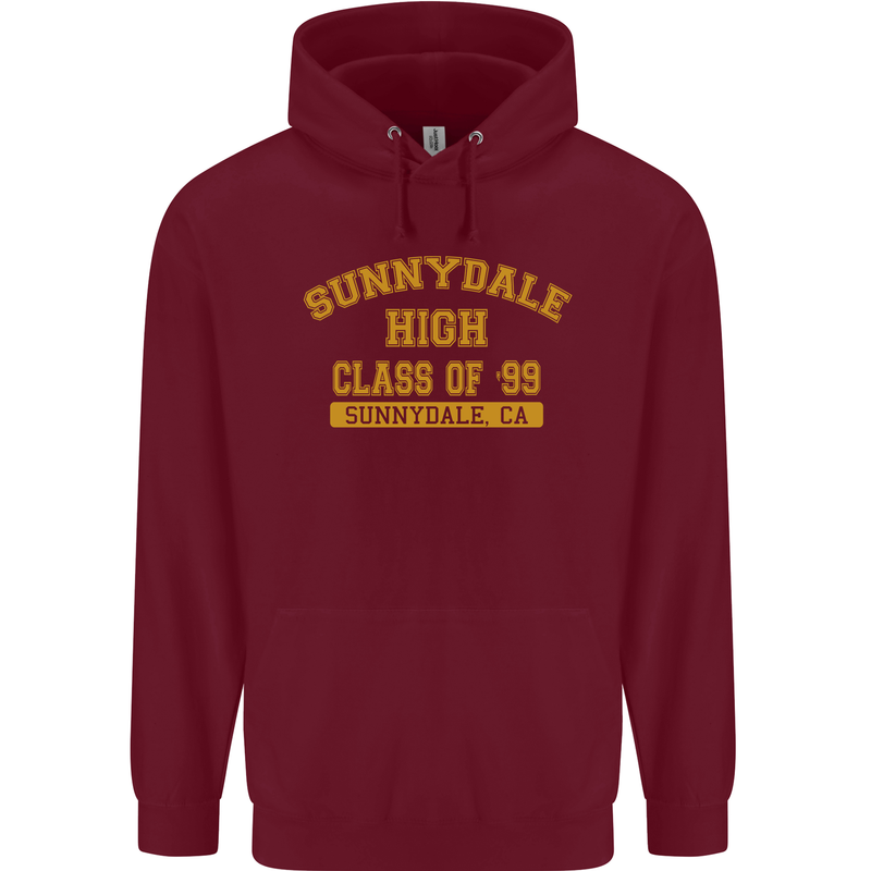 Sunnydale High TV & Movies Mens 80% Cotton Hoodie Maroon