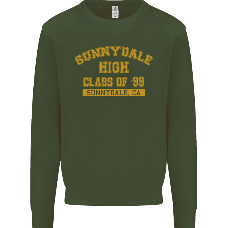 Sunnydale High TV & Movies Mens Sweatshirt Jumper Forest Green
