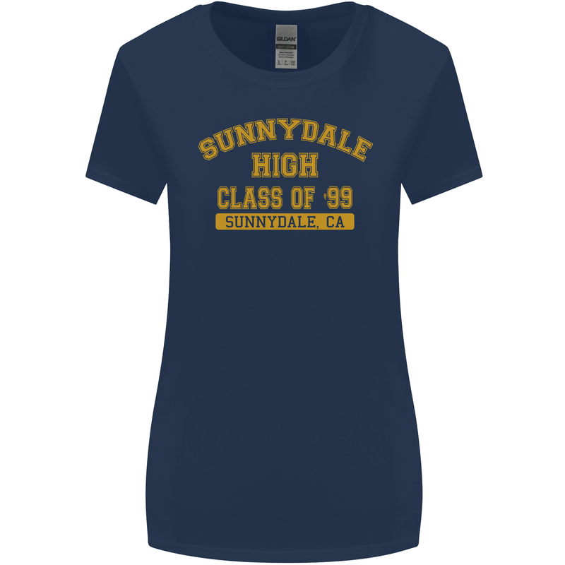 Sunnydale High TV & Movies Womens Wider Cut T-Shirt Navy Blue
