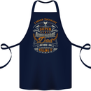 Super Awesome Dad Funny Fathers Day Cotton Apron 100% Organic Navy Blue