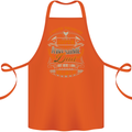 Super Awesome Dad Funny Fathers Day Cotton Apron 100% Organic Orange