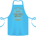Super Awesome Dad Funny Fathers Day Cotton Apron 100% Organic Turquoise
