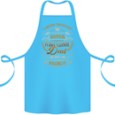 Super Awesome Dad Funny Fathers Day Cotton Apron 100% Organic Turquoise