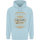 Super Awesome Dad Funny Fathers Day Mens 80% Cotton Hoodie Light Blue