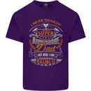 Super Awesome Dad Funny Fathers Day Mens Cotton T-Shirt Tee Top Purple